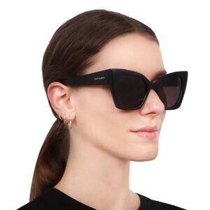 BRAND NEW Saint Laurent SL552 001 Black Black Cat Eye Women Sunglasses